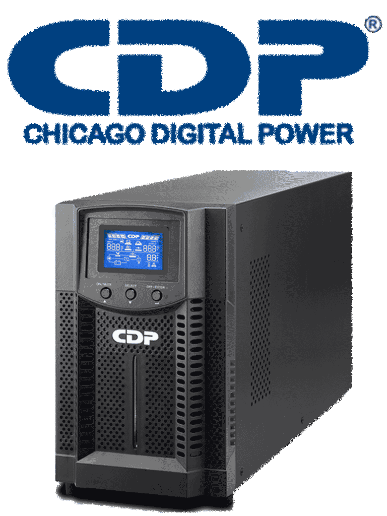CDP UPO113 - UPS online 3 KVA / 2700  Watts / 4 Terminales de salida / Baterias 12V / 9AH X 6 / Respaldo 4 MIN carga completa