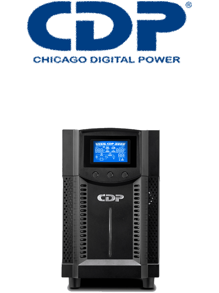CDP UPO111AX- UPS Online de 1 KVA/ 900 Watts/ 4 Terminales de las cuales 2 son programables/ Pantalla LCD/ Entrada para banco de baterias/ Respaldo 6 minutos carga completa/