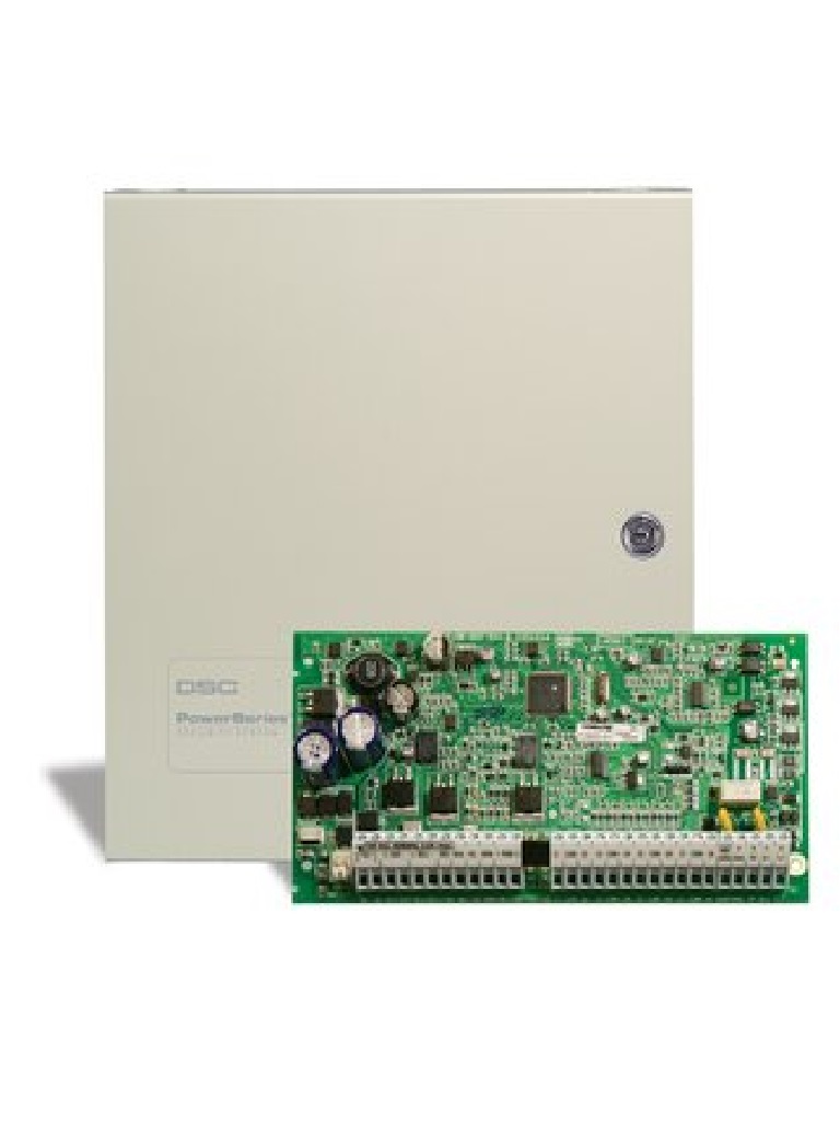 DSC PC1832NKENG - SERIE POWER Tarjeta de alarma 8 en placa expandible hasta 32 zonas con Gabinete Grande y Manual en Ingles