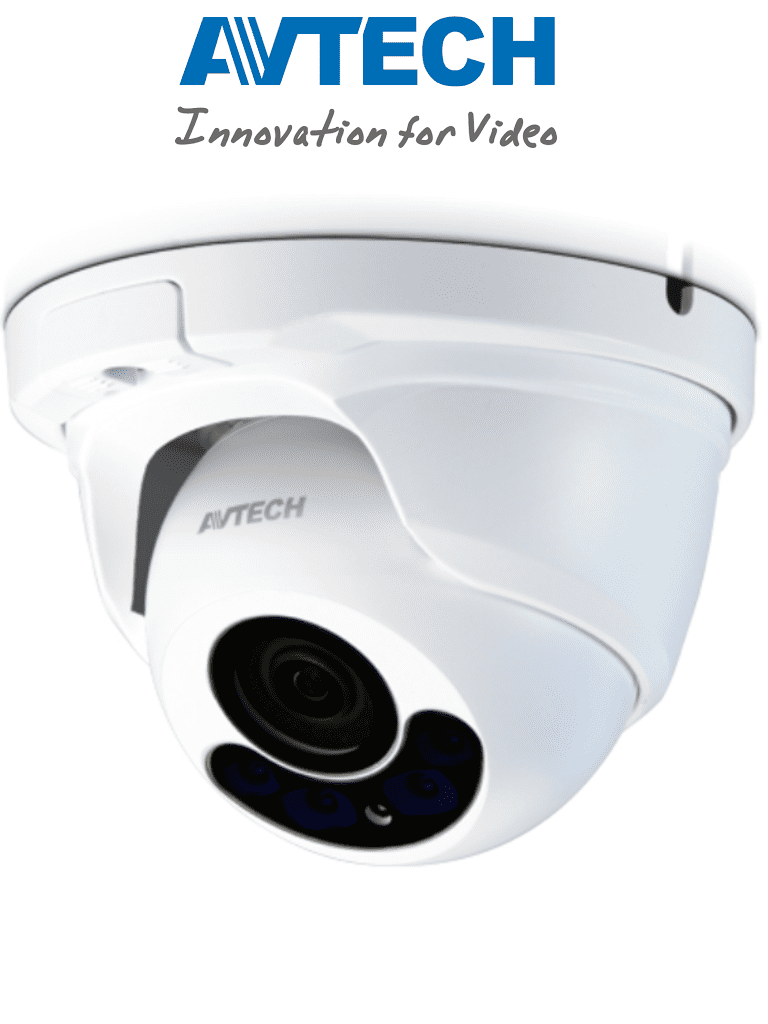 AVTECH DGC1304 - Camara Domo de 2 Megapixeles/ 1080p/ Lente Motorizado de 2.8 a 8 mm/ HDTVI/ Auto Focus/ Tecnología Ezum/ Metalica/ IP67/