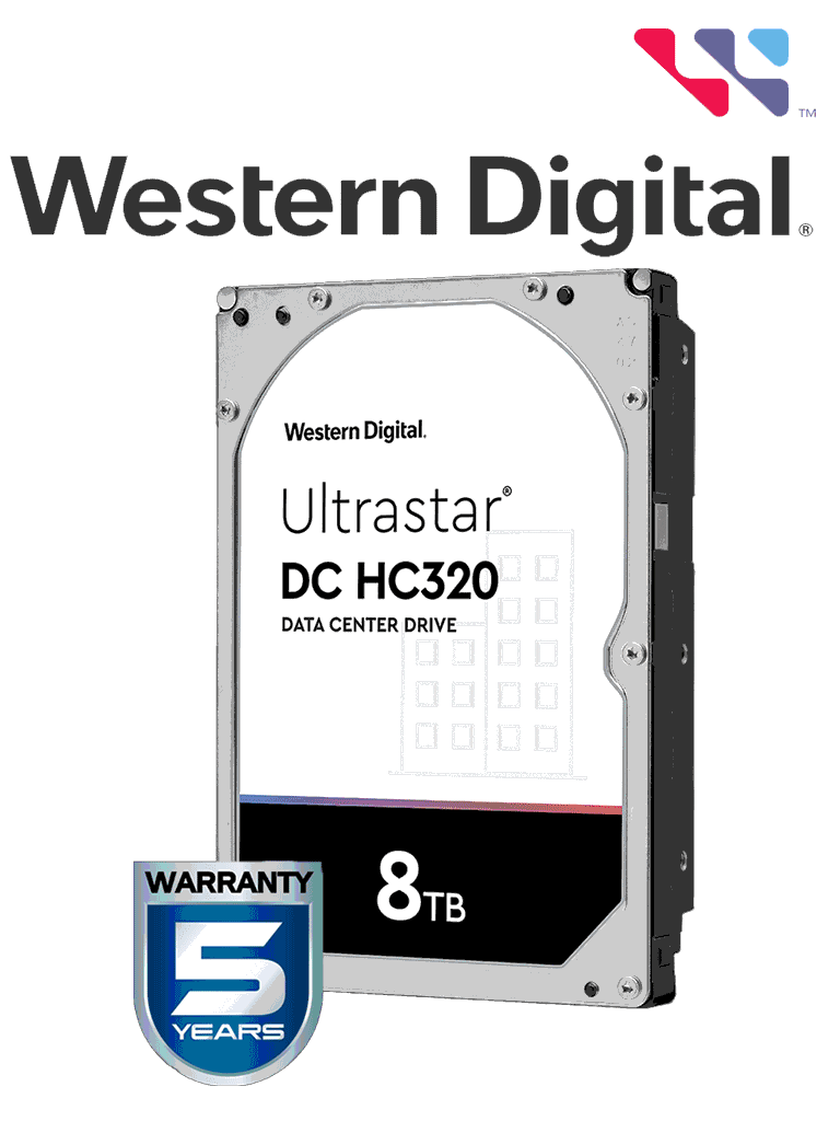 WESTERN HUS728T8TALE6L4 - Disco duro de 8 TB / Serie ULTRASTAR / Recomendado para servidores / Videovigilancia / Sin limite de bahias / 7200RPM / SATA 3 / 6GBS / 256MB