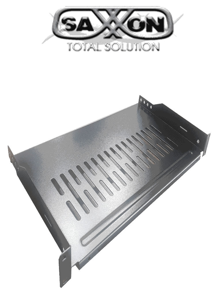 SAXXON 70140101- Charola ventilada para gabinete y rack/ Medidas de 19 pulgadas de ancho x 10 de profundidad/ 1 UR/ Soporta hasta 10 KG