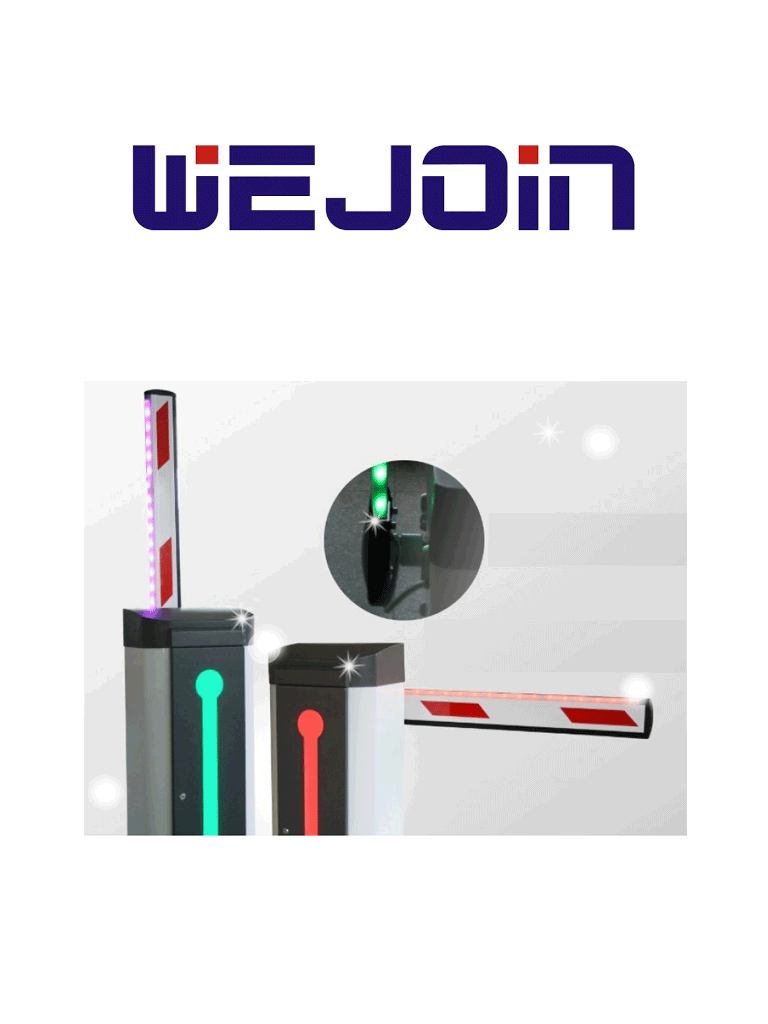 WEJOIN WJLBM3L - Brazo recto de 3 metros / Compatible con barrera  LED izquierda