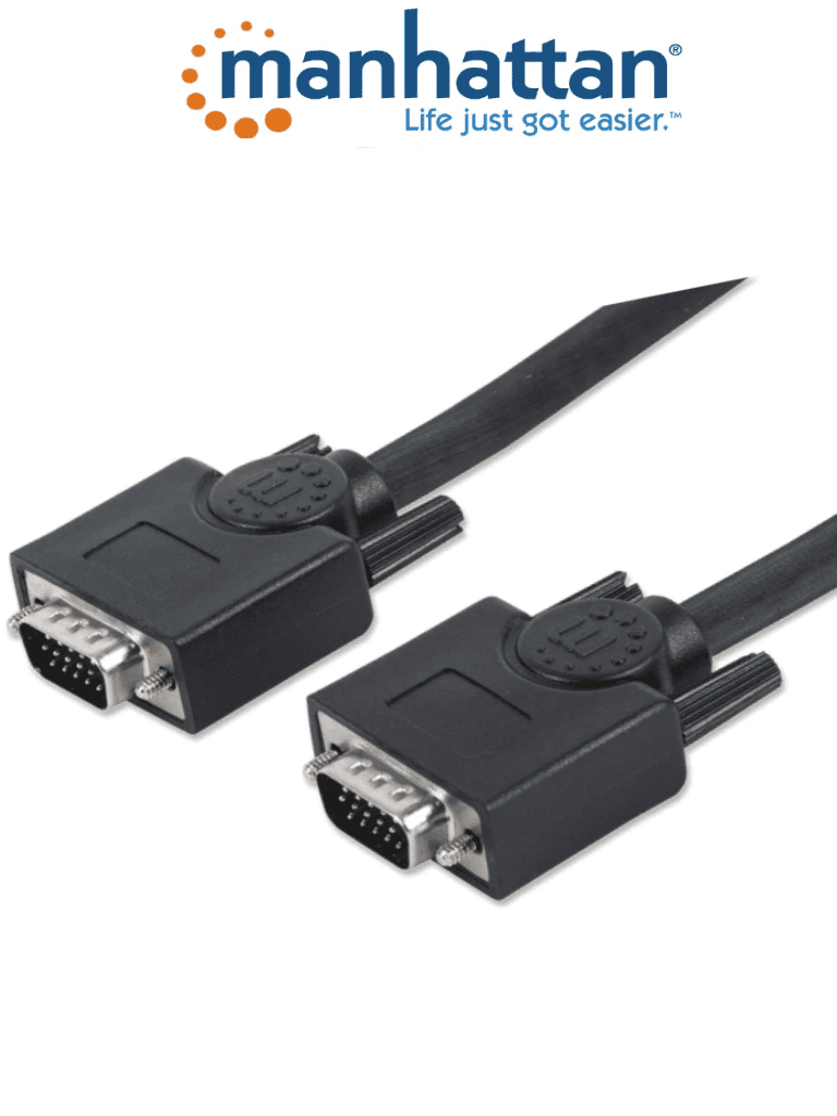 MANHATTAN 372978 - Cable de 7.5 Metros Para Monitor SVGA/ HD 15 Macho a HD 15 Macho/ Color Negro/