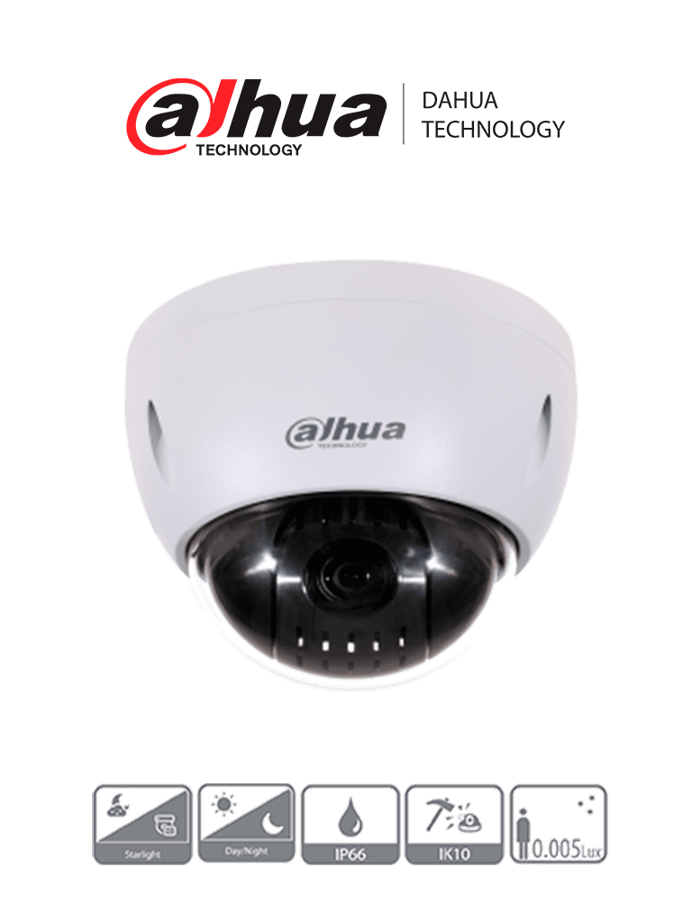 Dahua SD42215-HC-LA - Camara PTZ de 2 Megapixeles/ 1080p/ 15x de Zoom Optico/ Montaje en Techo/ WDR Real de 120 dB/ Starlight/ Antivandalica IK10/ IP66/ #LoNuevo