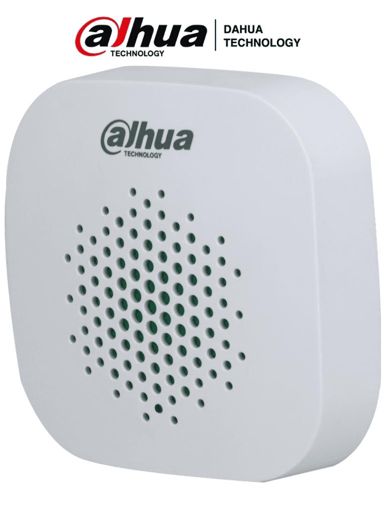 DAHUA DHI-ARA12-W2 -Sirena Inalámbrica Interior / 105 dB +- 3 / 3 Niveles de Volumen / Led Indicador / Alarma de Batería Baja / Medición de Temperatura / Función de Salto de Frecuencia /  #AlarmasDahua