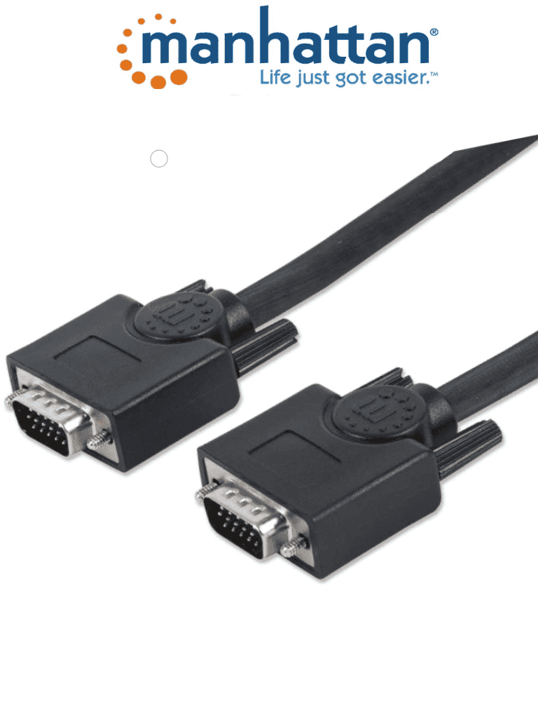 MANHATTAN 311731 - Cable de 1.8 Metros Para Monitor SVGA/ HD 15 Macho a HD 15 Macho/ Color Negro/