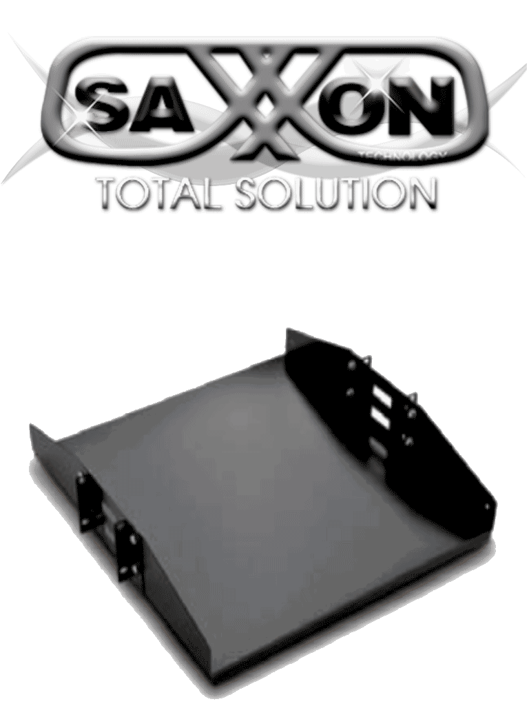 SAXXON 70140202- Charola doble cara para rack/ 19 pulgadas/ 2 UR/ Soporta hasta 50 KG  