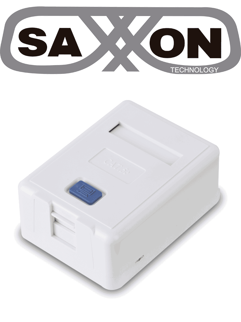 SAXXON A1661 - Caja de montaje en superficie para jack UTP / 1 Puerto / Con etiqueta