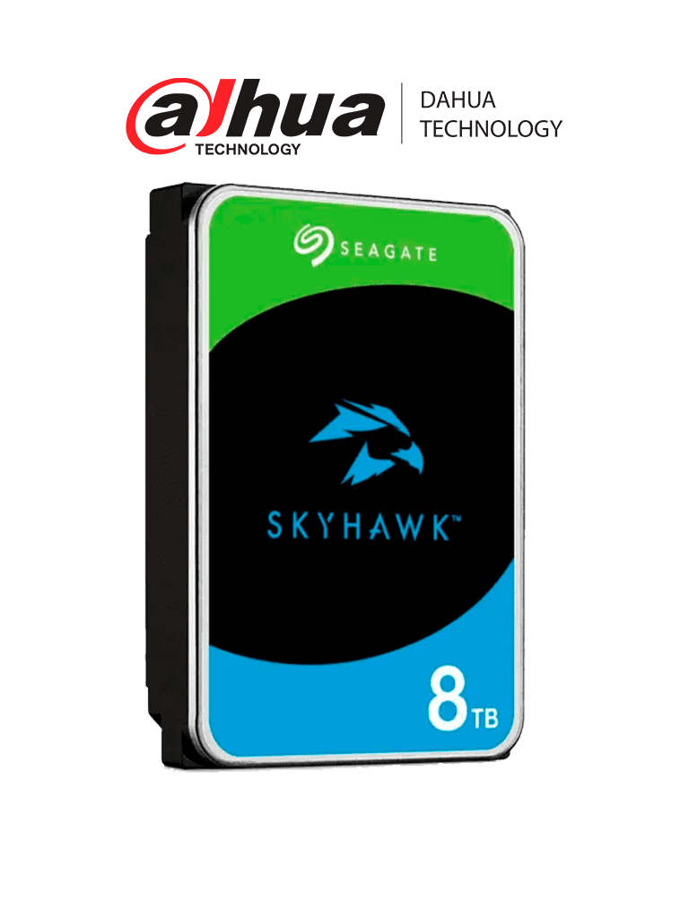 SEAGATE/DAHUA ST8000VX004 - Disco Duro para Videovigilancia Seagate SkyHawk 3.5", 8TB, SATA, 6Gbit/s, 256MB Caché