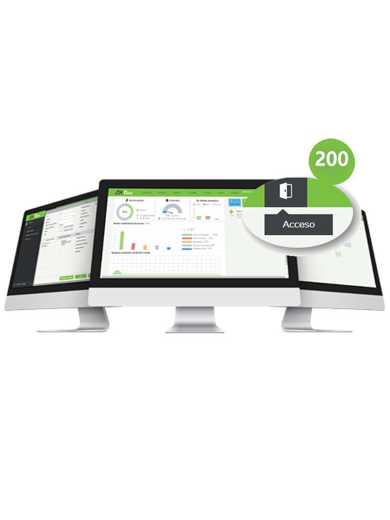 ZK ZKBSACP200 - Licencia Biosecurity para 200 puertas en control de acceso / Hasta 20 mil usuarios y mil departamentos / Mil areas / Vitalicia 