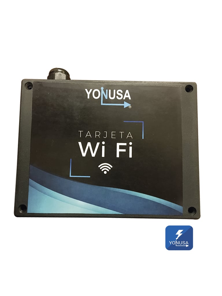 YONUSA MWIFI - Modulo WiFi para control de cercas electricas Yonusa a traves de celular/ Compatible con todos los modelos de energizadores Yonusa con 4 salidas de relay / App para iOS-Android
