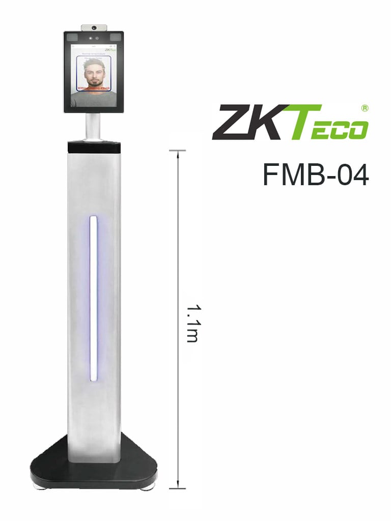 ZKTECO FMB04 -Soporte Para Interiores Compatible Con Equipos De Medición De Temperatura ZKTeco 321x288x1112mm / Requiere Soporte KJZ03 para Montaje de Equipo de Pared