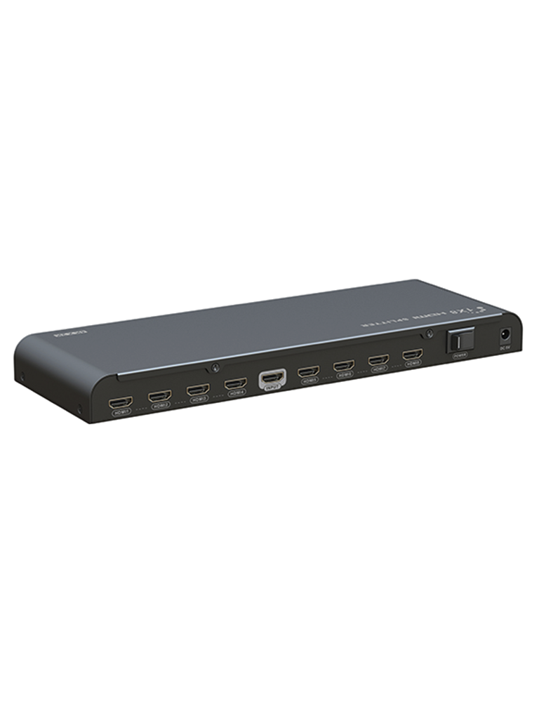 SAXXON LKV318PRO - Divisor  HDMI de 1 Entrada y 8 salidas / Ultra  HD 4K x 2K @ 30 Hz /  1080P Full  HD / Distancia 15 metros en entrada y salida