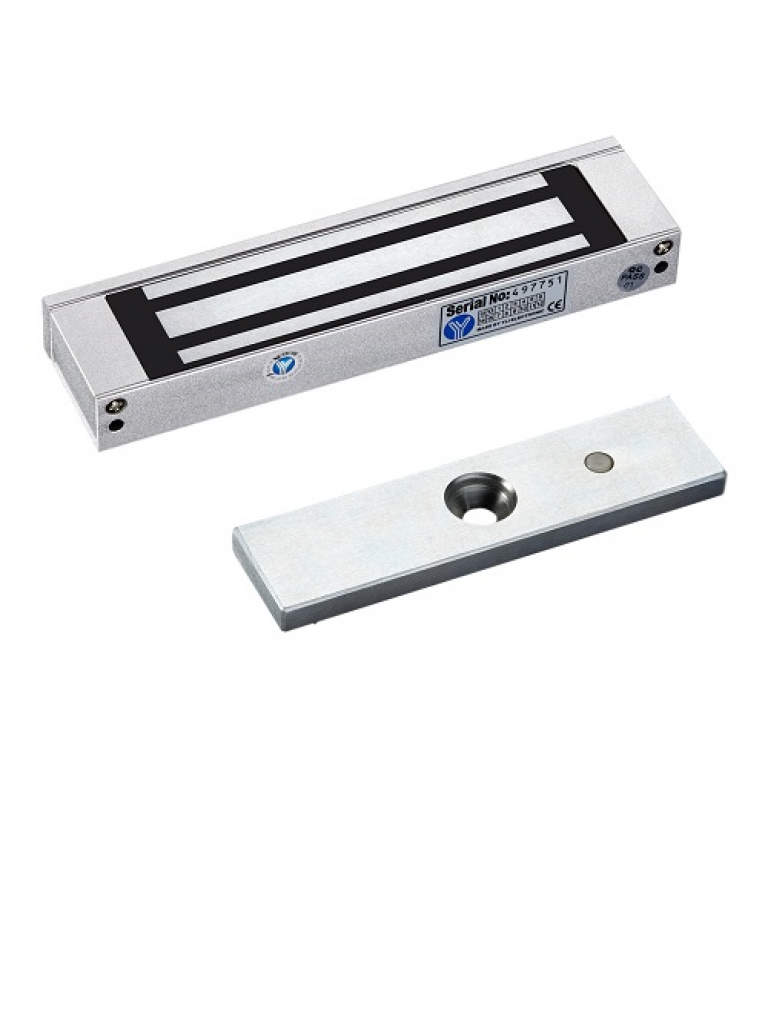YLI YM180 - Cerradura Magnética para Control de Acceso / Fuerza de Sujeción 180 Kg o 350 LB / Para puerta de madera, vidrio o metal 
