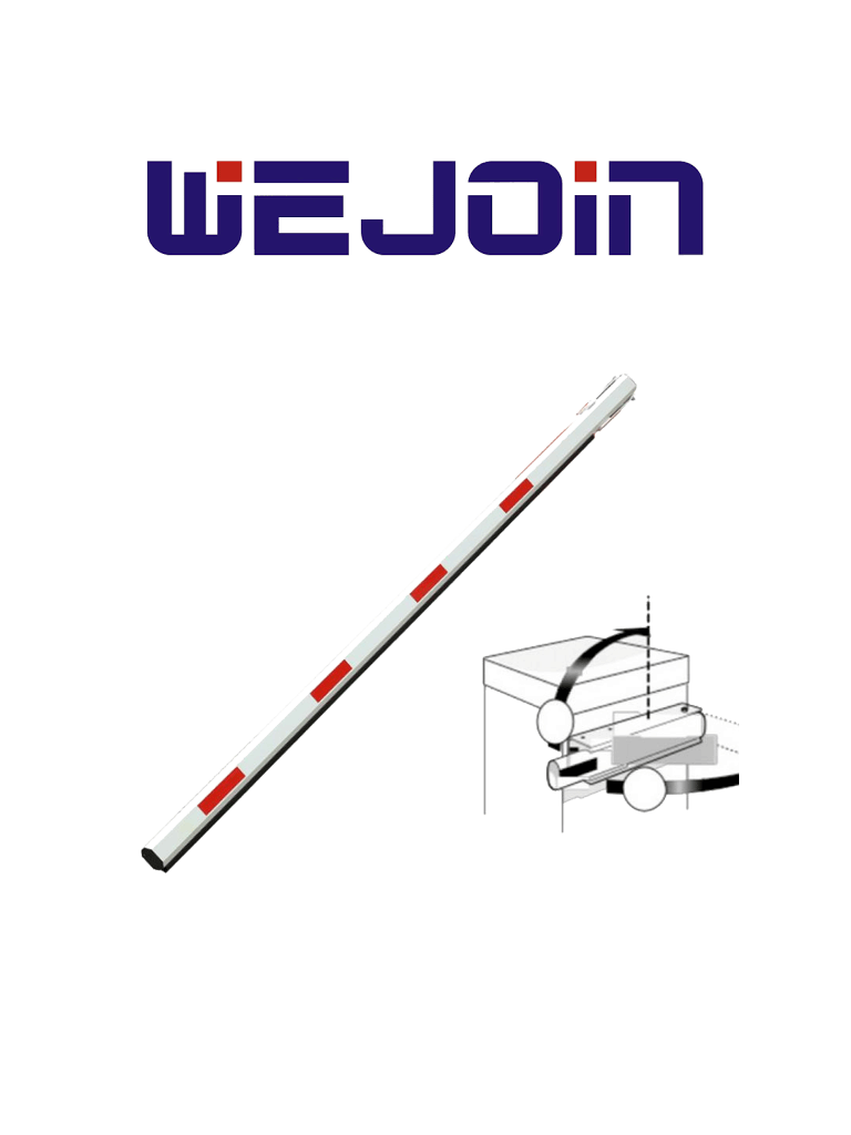 WEJOIN ARM3MP - Brazo recto de 3 metros / Caucho inferior / Sistema de brazo oscilante / Incluye abrazadera de impacto