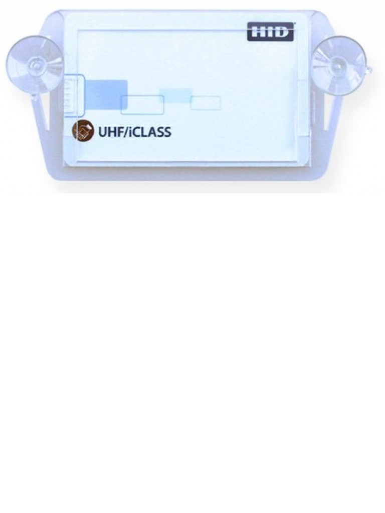 HID CARDHOLDER - Paquete de 10 Porta tarjetas  HID / Para credenciales PVC delgado / Soporte de TAGS UHF, ID, Mifare, tarjetas  HID / ZK / 2 Gomas adhesivas al cristal / S