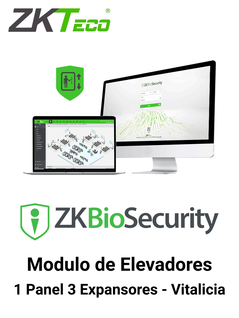 ZKTECO ZKBSELEONLINES1 - Modulo Vitalicio para Control de Elevadores con  Biosecurity / Para Control de 1 Panel EC10 / Hasta 58 pisos con EX16
