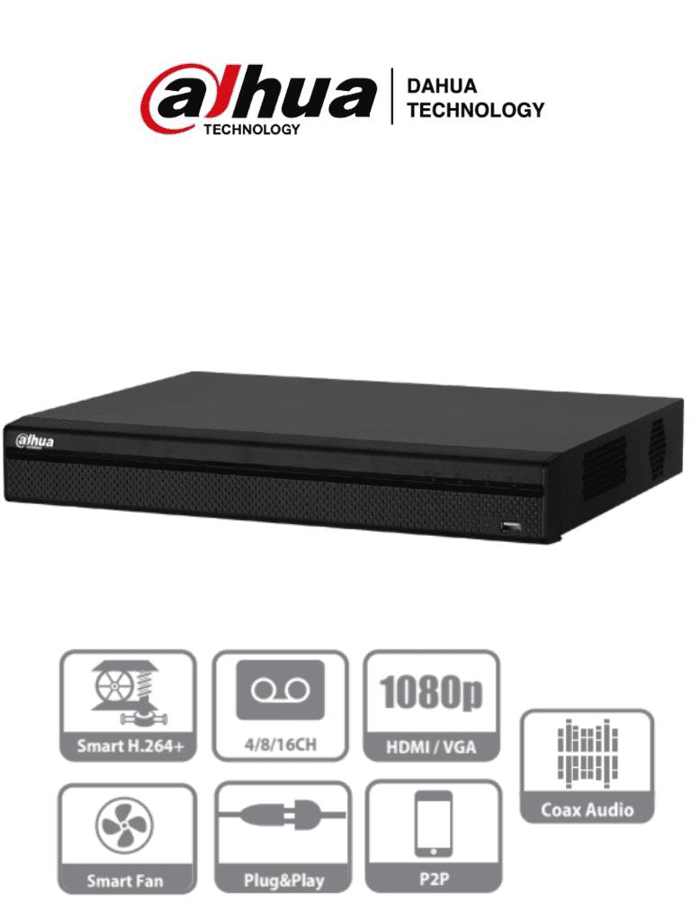 DAHUA XVR5216AN-S2 - DVR de 16 Canales de 4 Megapixeles Lite/ H.264+/ 2 Bahías de Discos Duros/ 8 Canales IP Adicionales/ IVS/ HDMI&VGA/ Busqueda Inteligente/ Soporta: HDCVI/AHD/TVI/CVBS/IP/