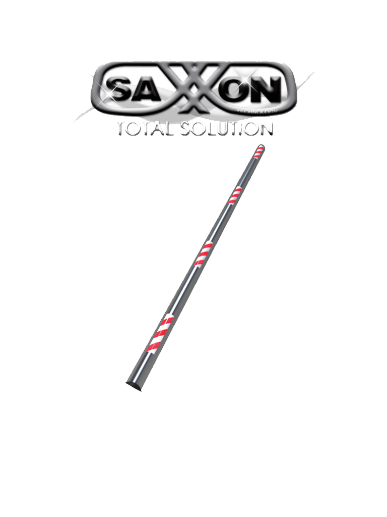 SAXXON SAX60B Brazo de aluminio de 6 metros / Reflejantes en color rojo / Para barrera manual EH60L / Sobre Pedido
