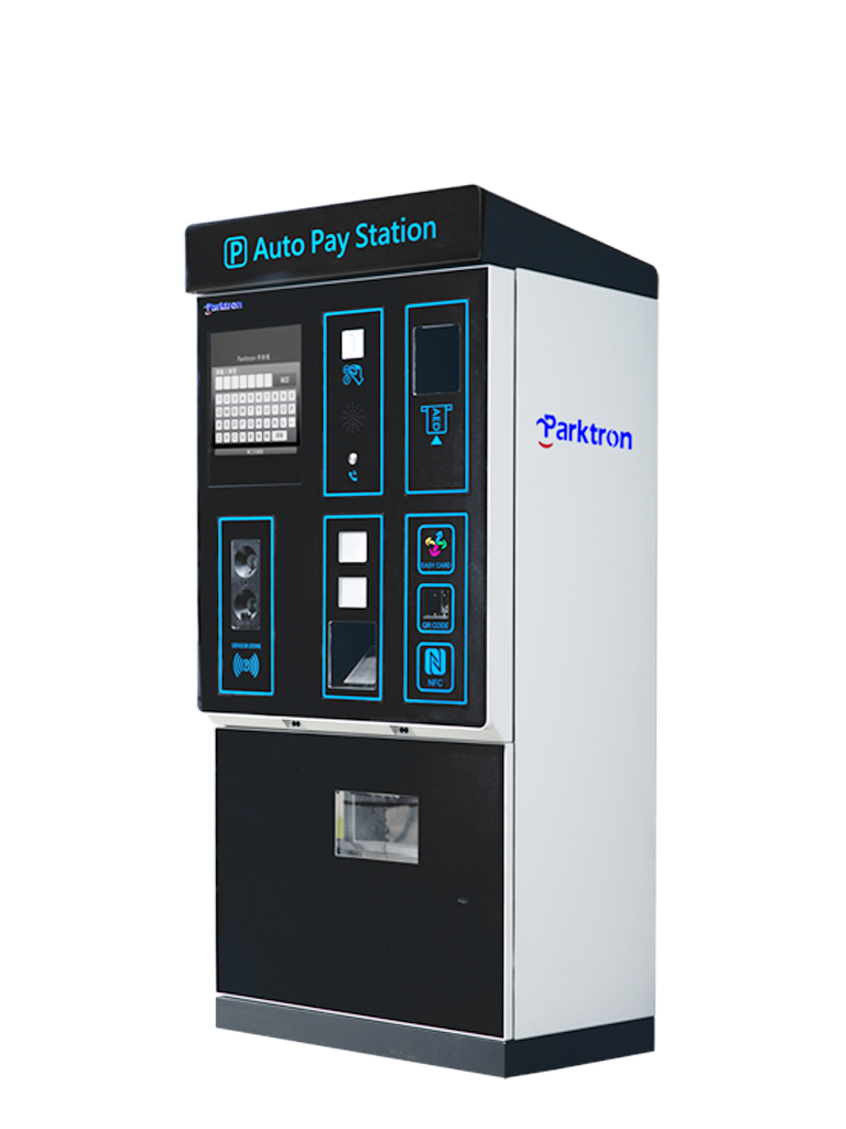 PARKTRON CAPS219P - Parktron terminal de pago automatico para sistema de cobro chipcoin serie premium con pantalla TFT-LCD de 17 pulgadas, acepta billetes y monedas/ Sobrepedido