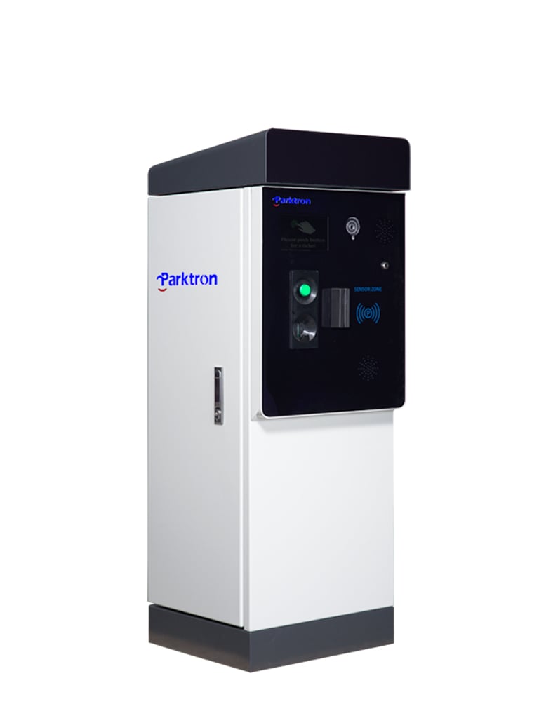 PARKTRON CENT219P - Terminal de entrada serie premium para sistemas de cobro de estacionamiento con pantalla TFT-LCD de 7 pulgadas y capacidad de 550 chipcoin/ Sobrepedido