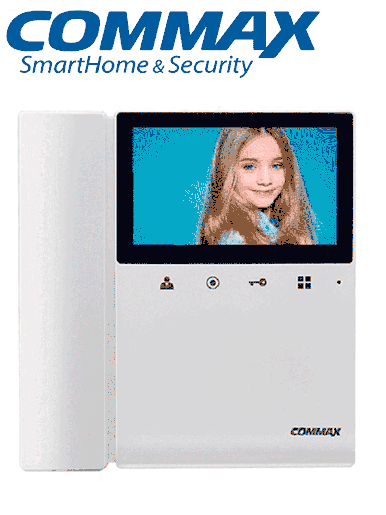 COMMAX CDV43K2 - Monitor para videoportero a color de 4.3 pulgadas con función de apertura de puerta, compatible con soluciones residenciales y departamentales, conexión a 4 hilos, frente de calle comapatible modelo DRC40K