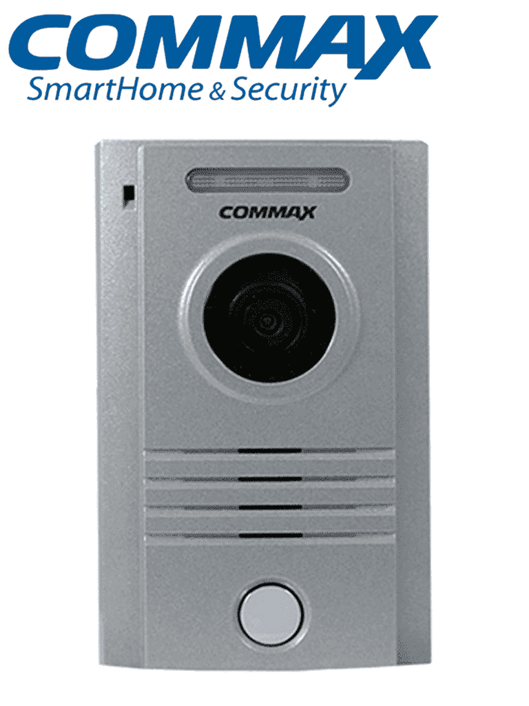 COMMAX DRC40K - Frente de calle de aluminio, uso en Interior y exterior, compatible con todos los monitores Commax, conexión a 4 hilos, soporta hasta 2 monitores, cuenta con ajuste vertical de la cámara, energia desde monitor/ Soporta cubierta cmx2260001