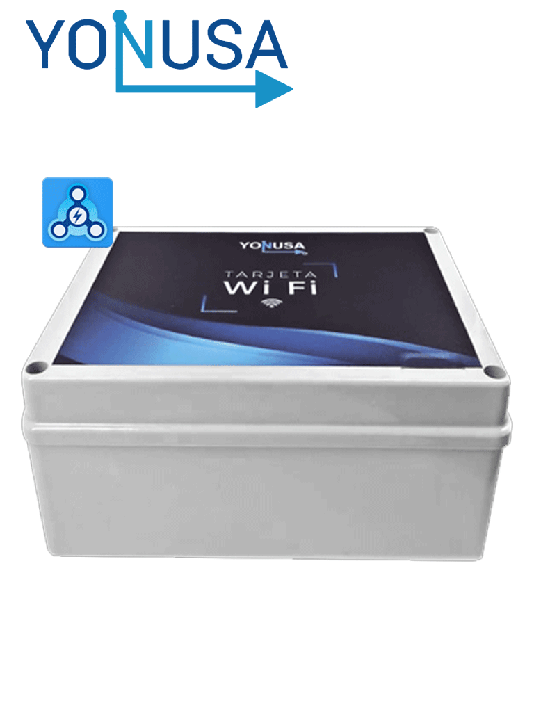 YONUSA MWFLITE - Modulo Wifi Lite compatible con todos los energizadores Yonusa, Uso con aplicación gratuita Yonusa 2.0 compatible con sistemas iOS y Android para notificaciones de eventos/ Estándar 802.11 b/g/n/ 1 salida auxiliar / #promo10