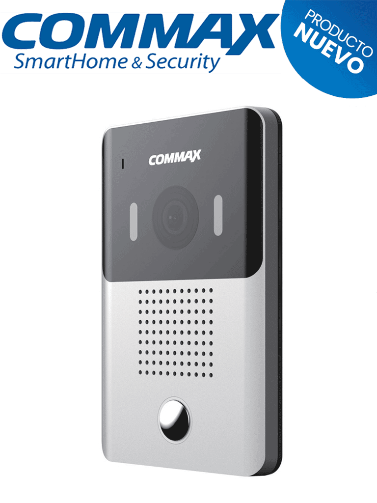 COMMAX DRC4Y - Frente de calle compatible con monitores Commax por conexión a 4 hilos, alimentación desde monitor, cuenta con funcion de apertura de puerta, Luz LED, soporta cubierta cmx2260001 