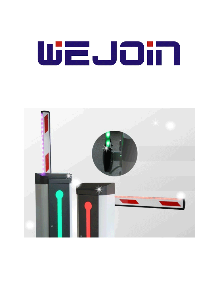 WEJOIN WJLBM4L - Brazo recto  LED de 4 metros / Compatible con barrera  LED izquierda TVB348020