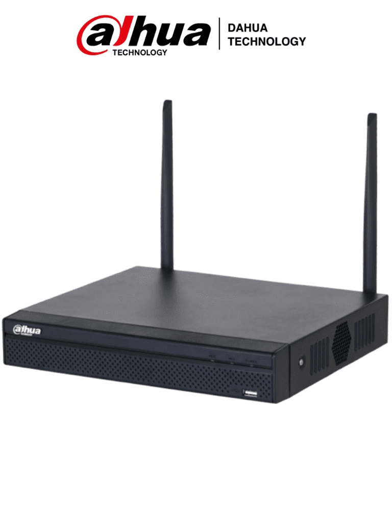 DAHUA NVR1104HS-W-S2 - NVR WiFi de 4 Megapixeles/ 4 Canales IP/ H.265/ Salidas HDMI &VGA/ 1 Bahía de Disco Duro/ 1 E&S de Audio/ Onvif/ Emparejamiento Automático con IPC WiFi de Dahua/ #LoNuevo