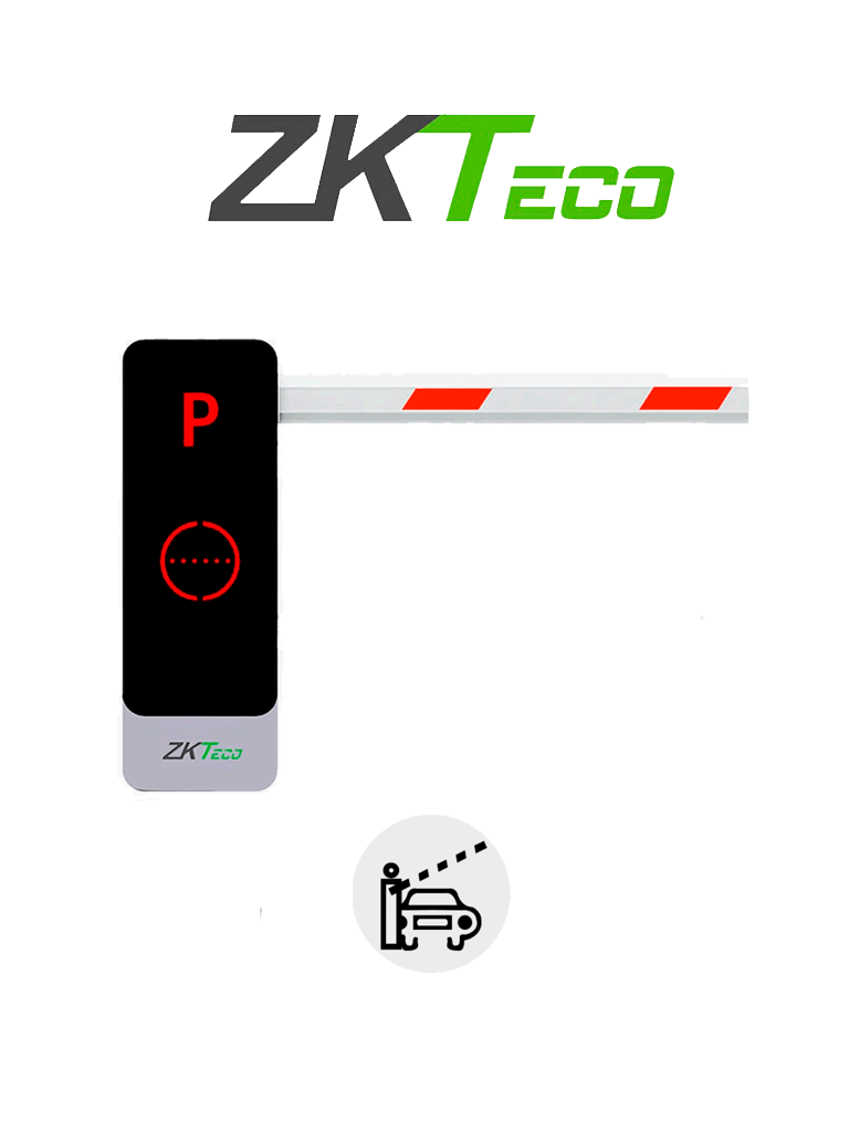 ZKTECO BG1030L - Barrera vehicular de brazo recto / izquierda o derecha / bidireccional / 3 m / chasis con LED / pluma recta / apertura 1.5 s 