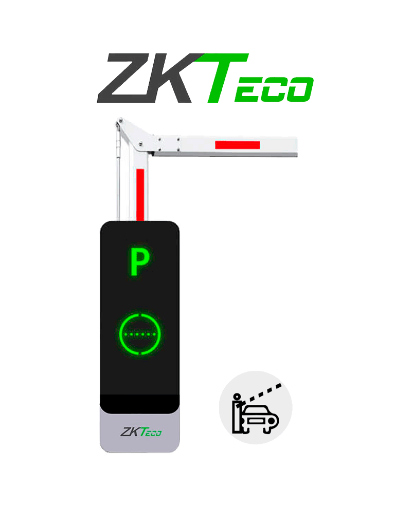 ZKTECO BG1145L-90 - Barrera vehicular / La velocidad de operación es 1.5s / Gabinete interactivo con Indicadores LED / Brazo articulado 