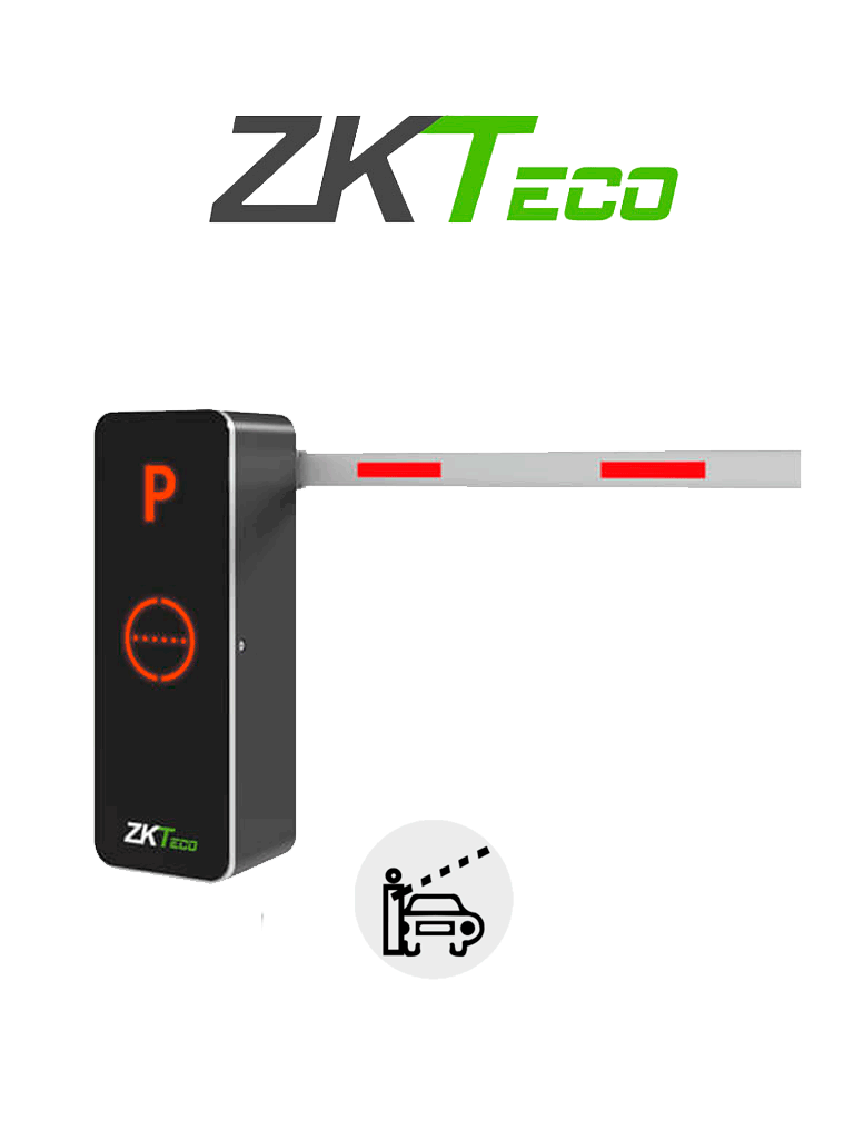 ZKTECO BGM1030L - Barrera Vehicular / Brazo Recto Bidireccional / 3 Metros / Gabinete con Luz LED / Indicador de Estado / 1.5 segundos de apertura / Incluye modulo Wi-Fi para conectarse con la App ZK Barrier