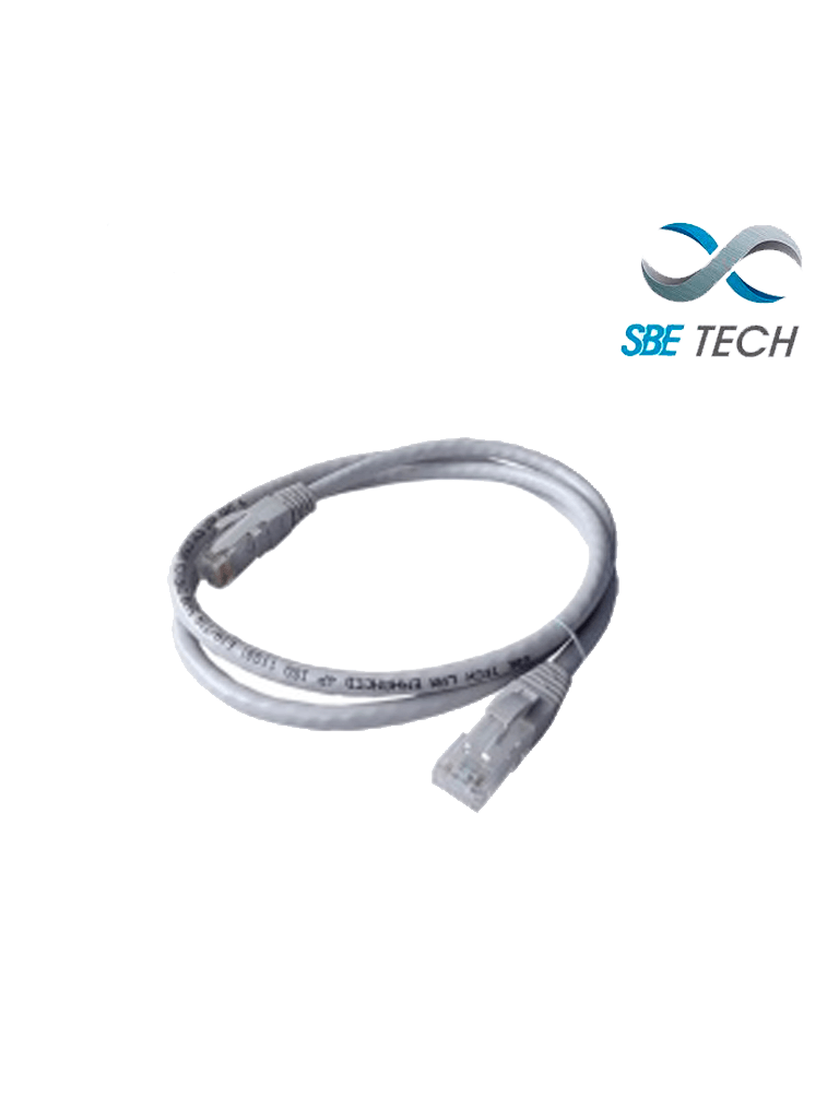SBETECH SBE-PCC62.0M-GY - Patch Cord Cat 6 con bota inyectada y moldeada 2m Gris