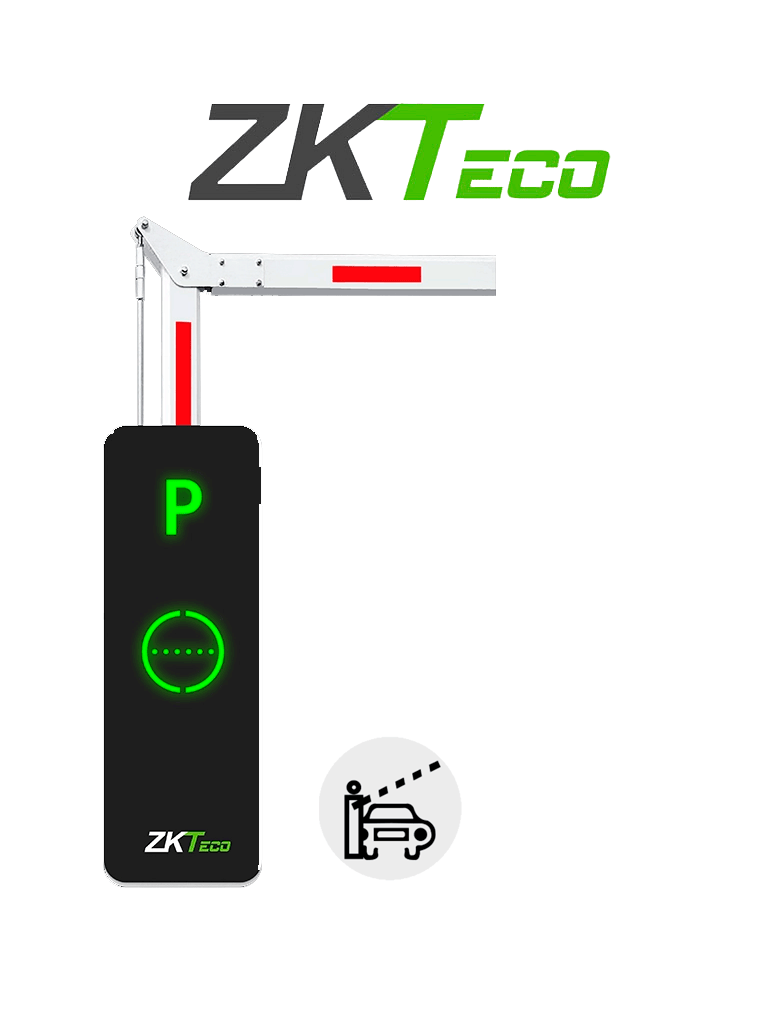ZKTECO BGM1145L90L - Barrera Vehicular / Brazo Articulado / 4.5 Metros / Gabinete con Luz LED / Indicador de Estado / 2.5 segundos de apertura / 110v / Incluye modulo Wi-Fi para conectarse con la App ZK Barrier