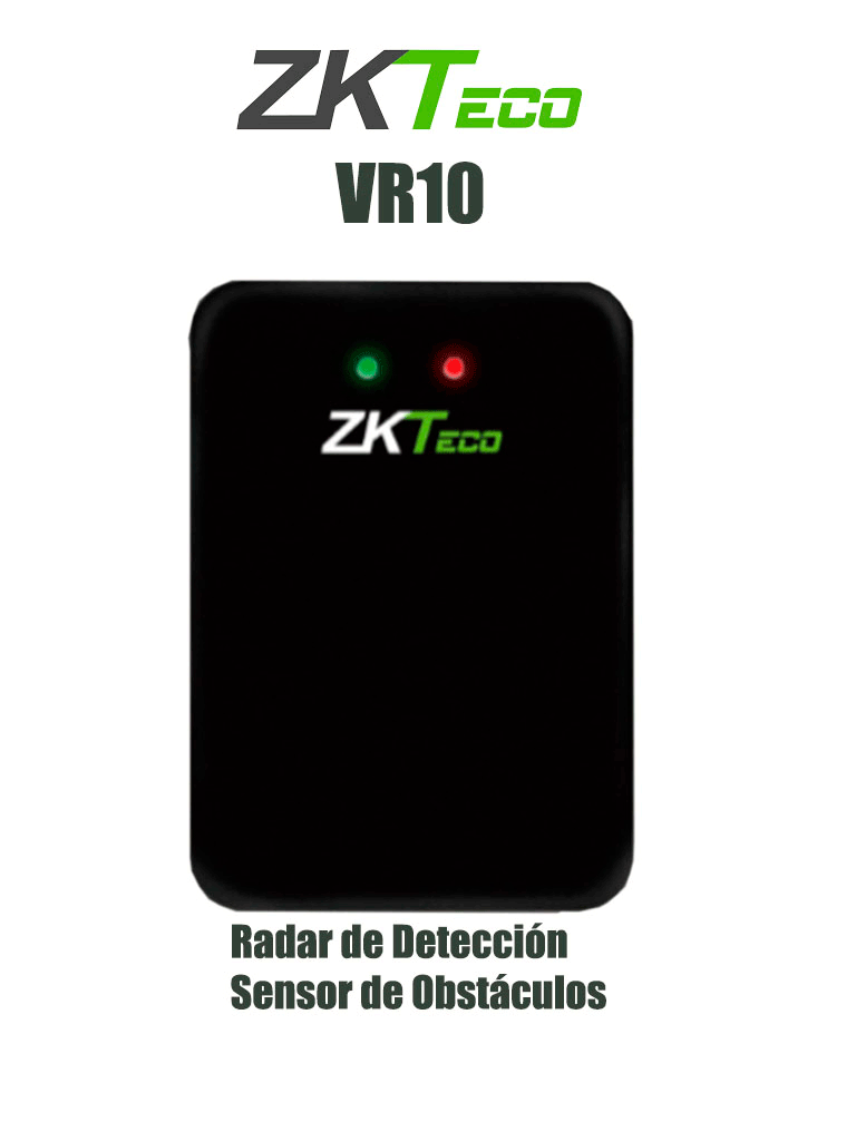 ZKTECO VR10 - Radar de Detección para Control de Acceso Vehicular / Rango de Detección de Vehículos o Personas 0-6m / IP67 / DC 12V / Compatible con Barreras Wejoin y ZKTECO