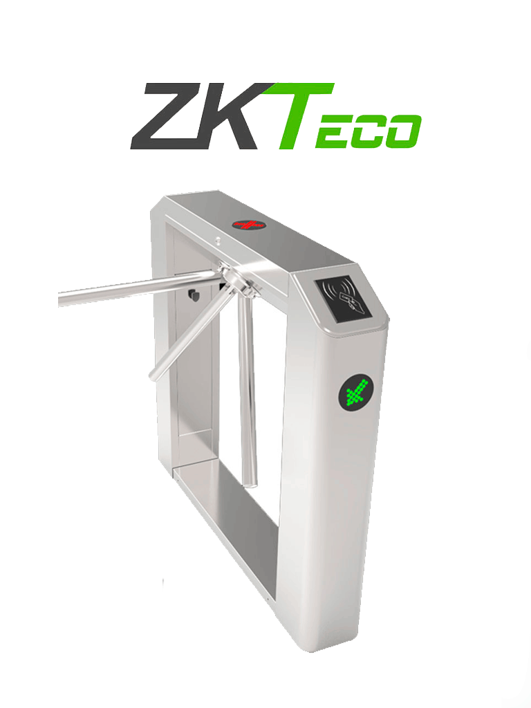 ZKTECO TS2100 - Torniquete Tipo Puente Bidireccional / Diseño Delgado / Acero SUS304 / Ancho de Carril 50 cm / 25 a 48 Accesos x Min. / 110V / Exterior Protegido / Indicador Led / Desbloqueo de Seguridad sin Energía / No cuenta con Lectores y Panel