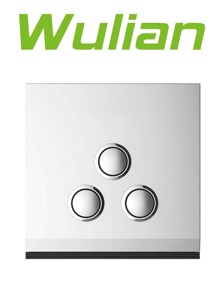 WULIAN SWITCH3 - Apagador Inteligente de Formato Europeo / cuenta con 3 Botones L para controlar 3 lamparas/ Capacidad de 10 Amp /  Protocolo Zigbee