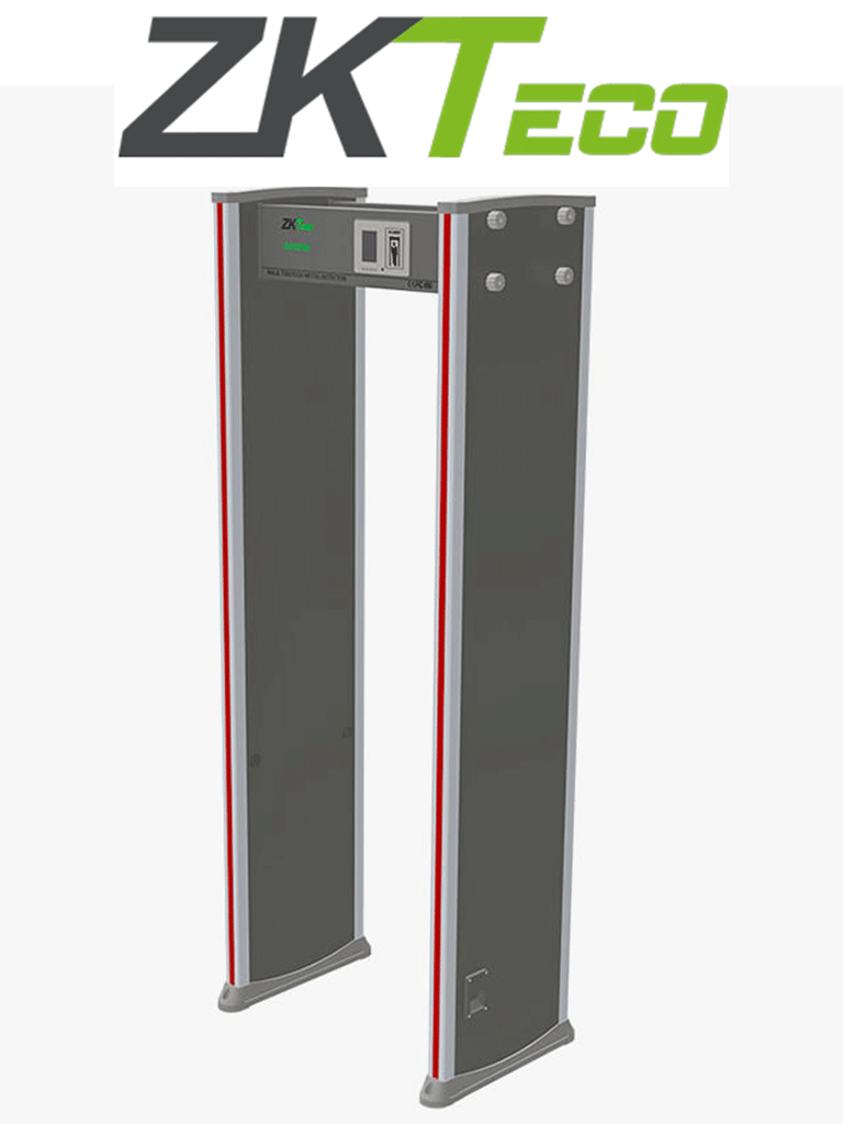 ZKTECO D2180 - Arco Detector de Metales Estándar de 18 Zonas / Pantalla LCD 3.5° /  256 Niveles de Sensibilidad /  Contador para Alarma y Personas