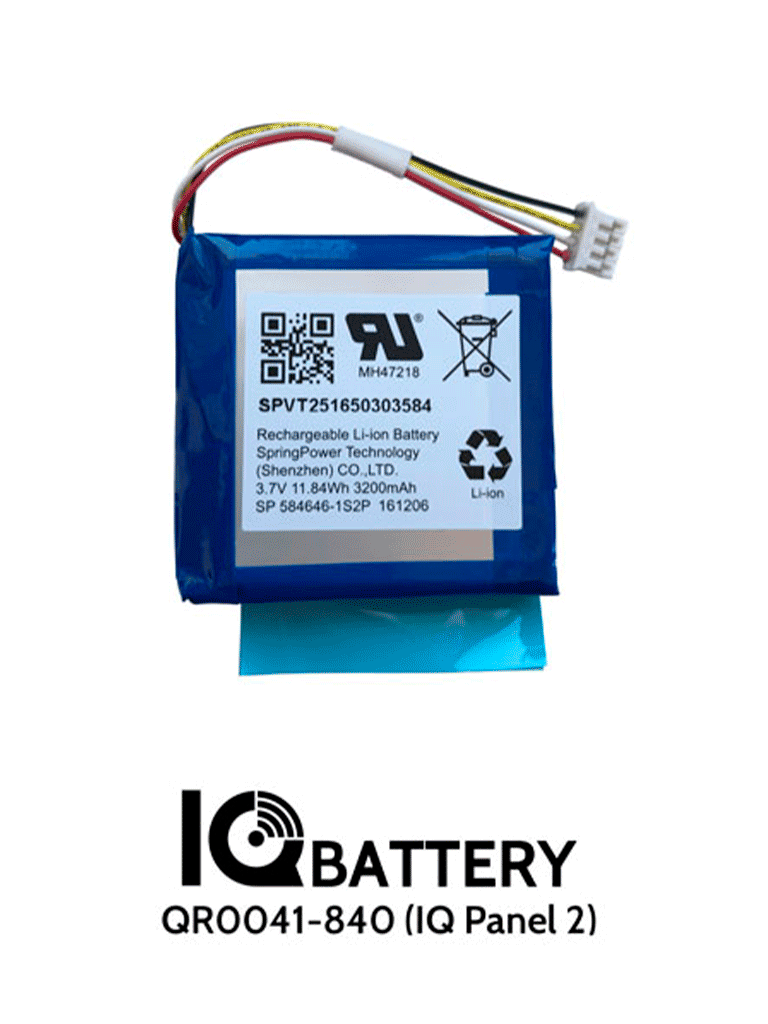 QOLSYS IQ PANEL 2 BATTERY - Batería de repuesto para panel Qolsys IQPanel2 / IQPanel2+