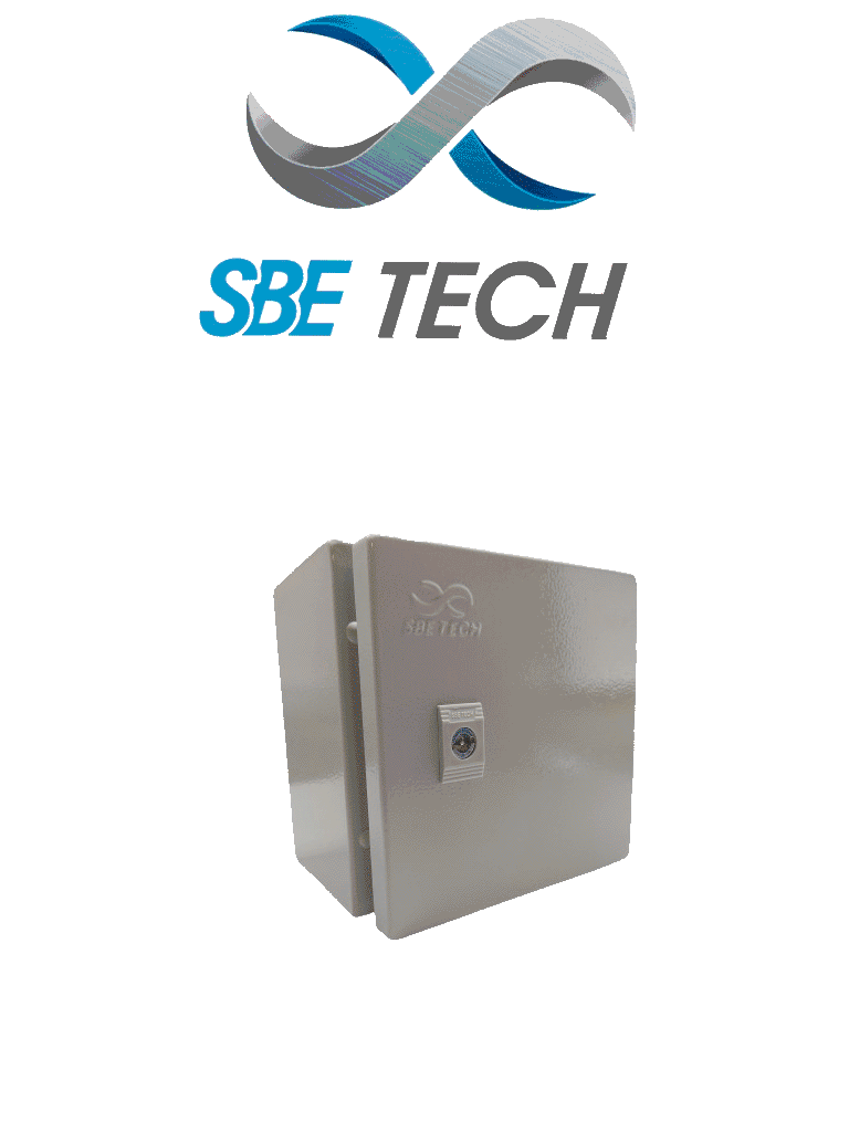 SBETECH 303015 - Gabinete metálico 300mm x 300mm x 150mm / Para uso exterior / IP65 / NEMA 4 / Fabricado en Acero calibre 14